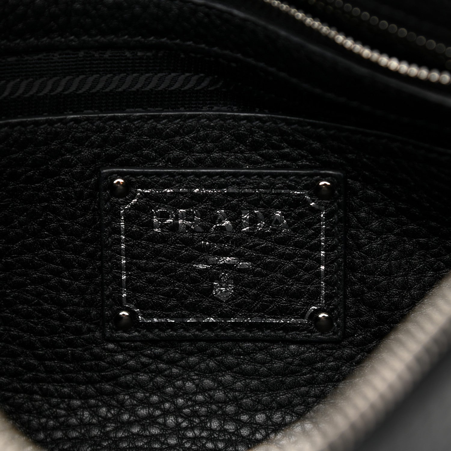 Prada Vitello Daino Crossbody Bag Black 6 of 11