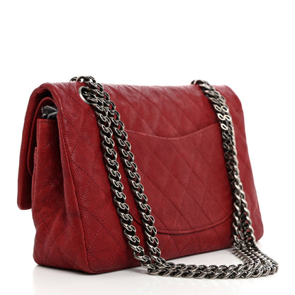 Chanel Washed Caviar Quilted 2.55 Reissue 225 Bijoux Chain Flap Red 3 of 16