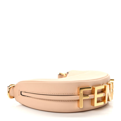 Fendi Vitello Grace Matte Nano Fendigraphy Hobo Charm Light Rose 3 of 10