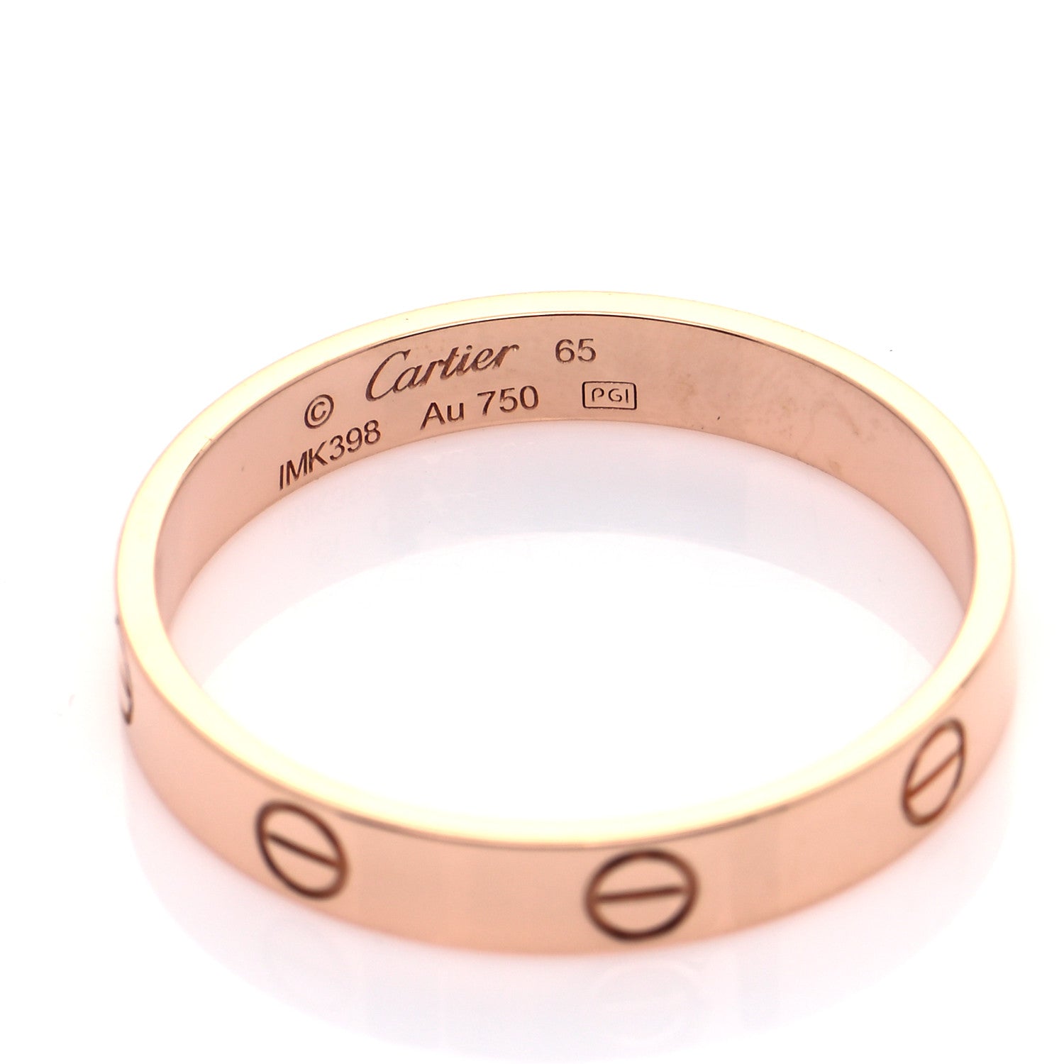 Cartier 18K Pink Gold 3.5mm LOVE Wedding Band Ring 65 11 4 of 5