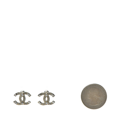 Chanel Crystal Baguette CC Earrings Gold 2 of 5