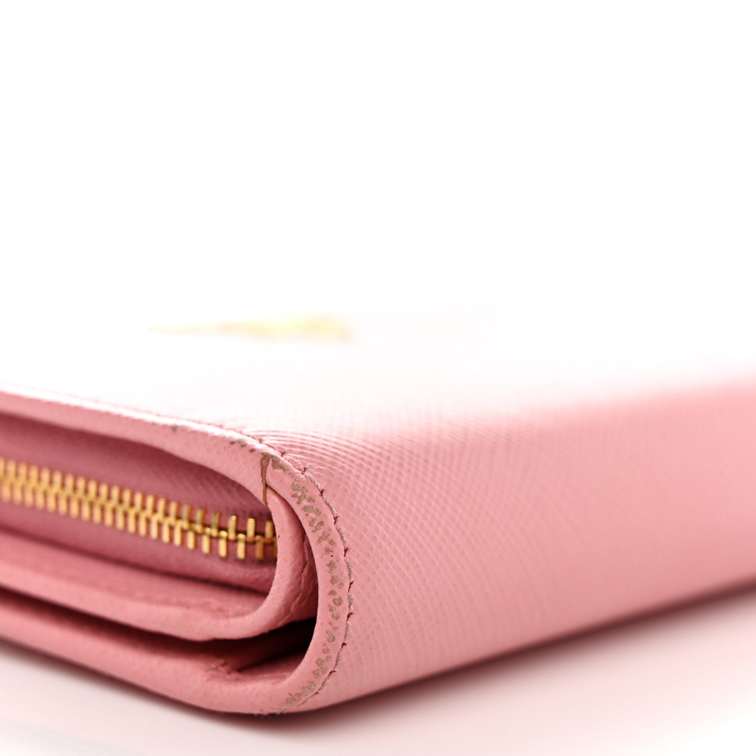 Prada Saffiano Metal Compact Wallet Peonia Petalo 8 of 11