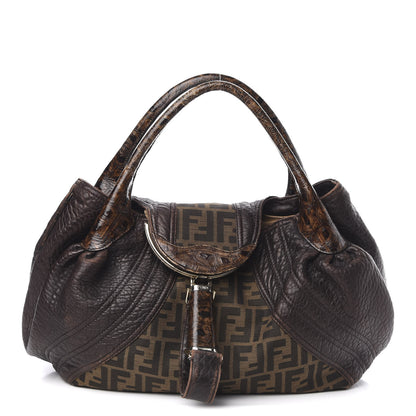 Fendi Zucca Nappa Nuvolata Vitello Tortuga Spy Tobacco Moro 1 of 10