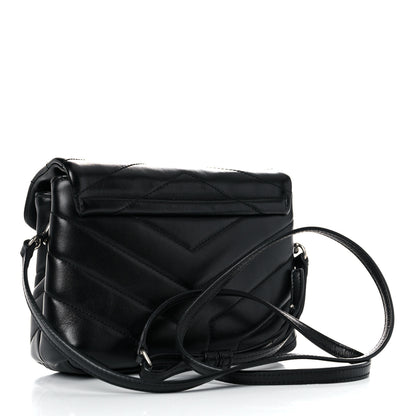 Saint Laurent Calfskin Y Quilted Monogram Toy Loulou Crossbody Bag Black 3 of 11