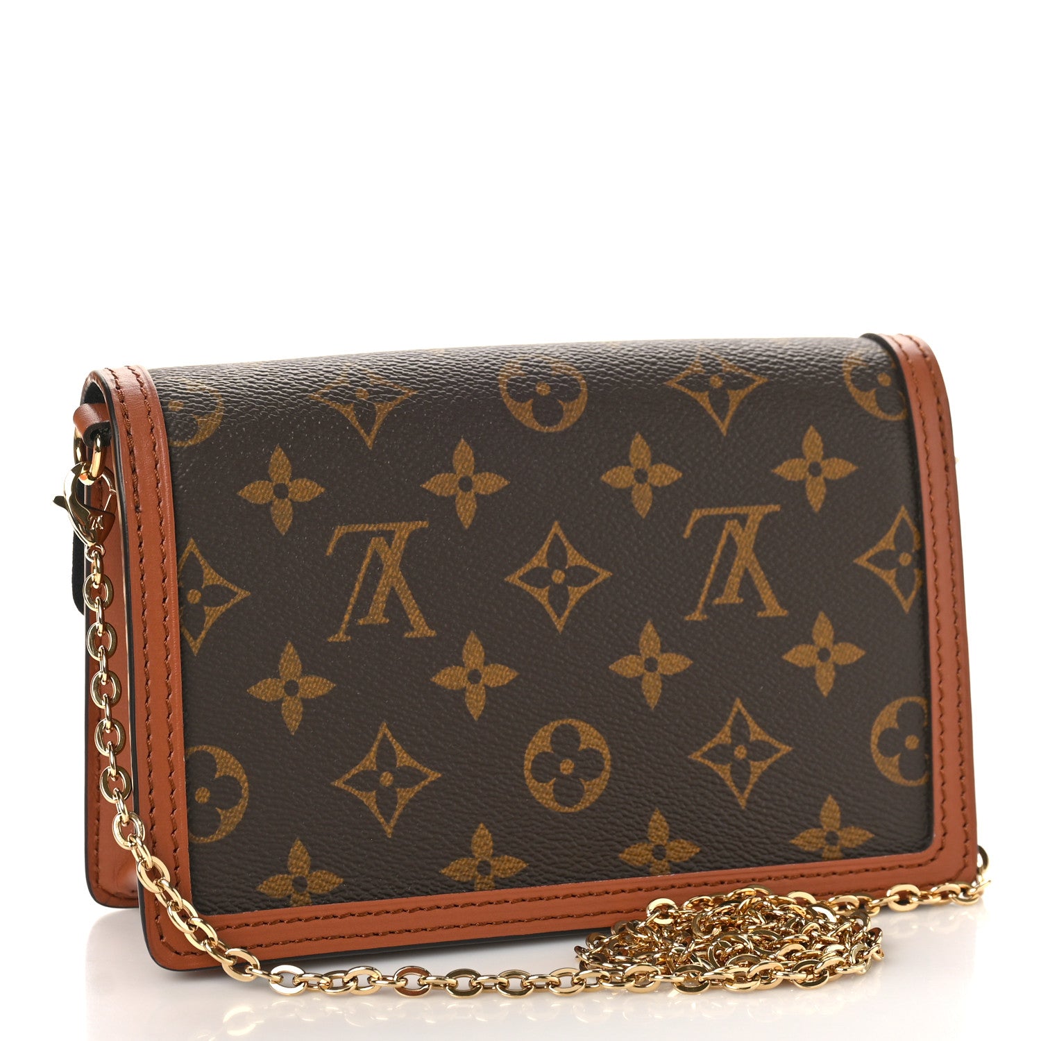Louis Vuitton Reverse Monogram Dauphine Chain Wallet 3 of 9