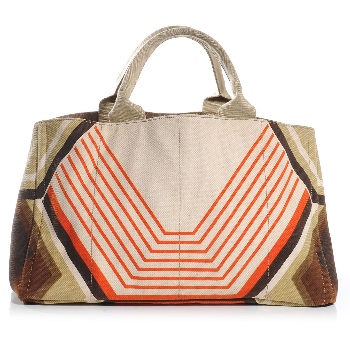 Canvas Canapa Stampata Tote Marrone
