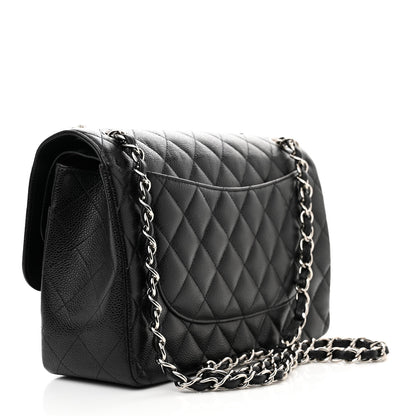 Chanel Caviar Quilted Jumbo Double Flap Black 3 of 10