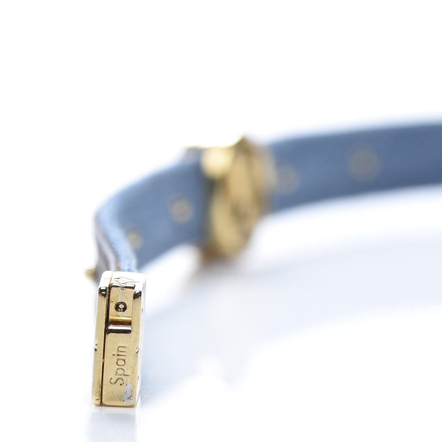 Monogram LV Circle Reversible Bracelet 17 Denim
