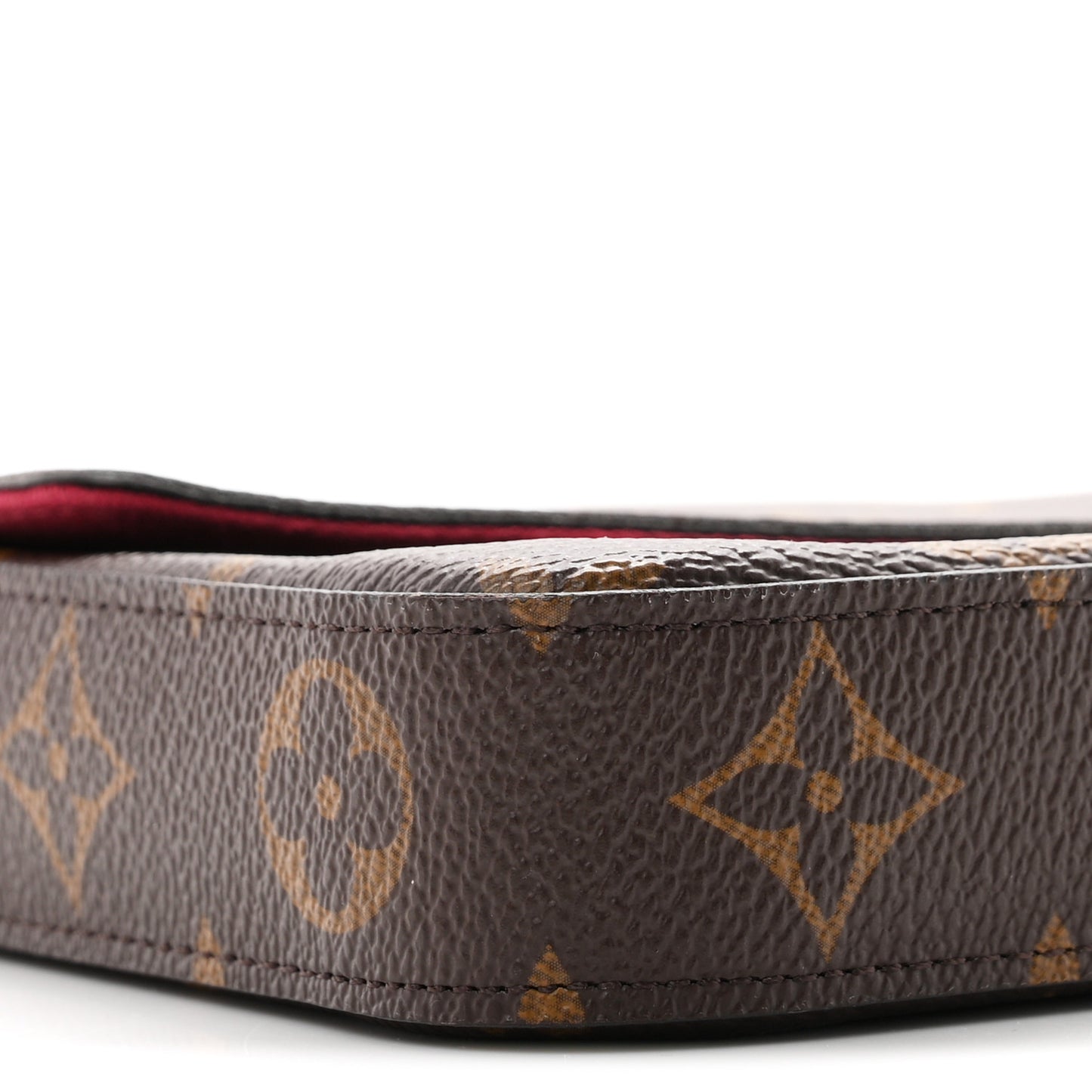 Monogram Pochette Felicie Chain Wallet Fuchsia