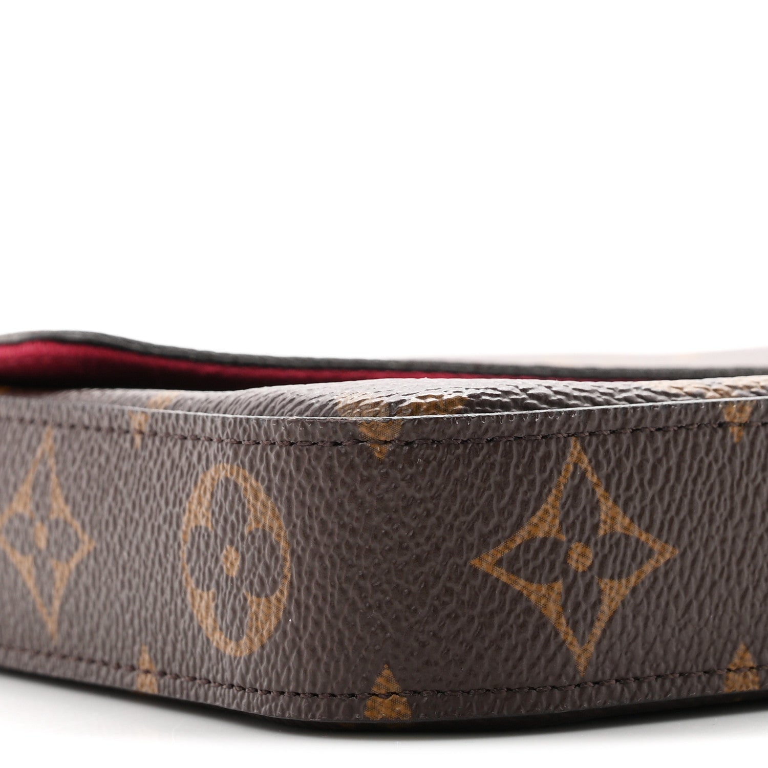 Louis Vuitton Monogram Pochette Felicie Chain Wallet Fuchsia 10 of 12