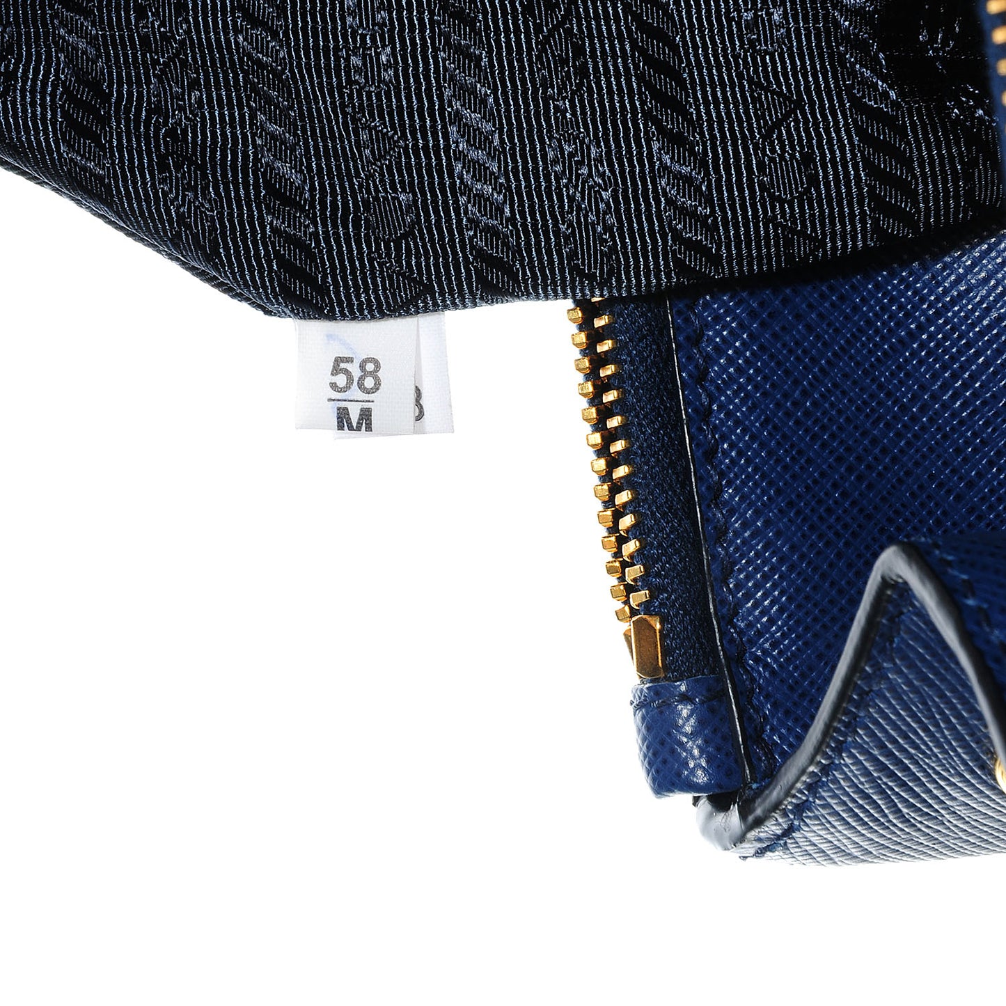 Saffiano Lux Small Double Zip Tote Bleuette