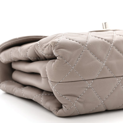Chanel Lambskin Quilted Small Chanel 4 Flap Grey 9 of 10