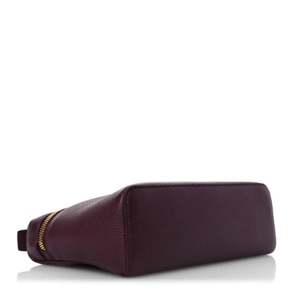 Loro Piana Grained Calfskin L19 Extra Pocket Pouch Azuki Beans 4 of 12