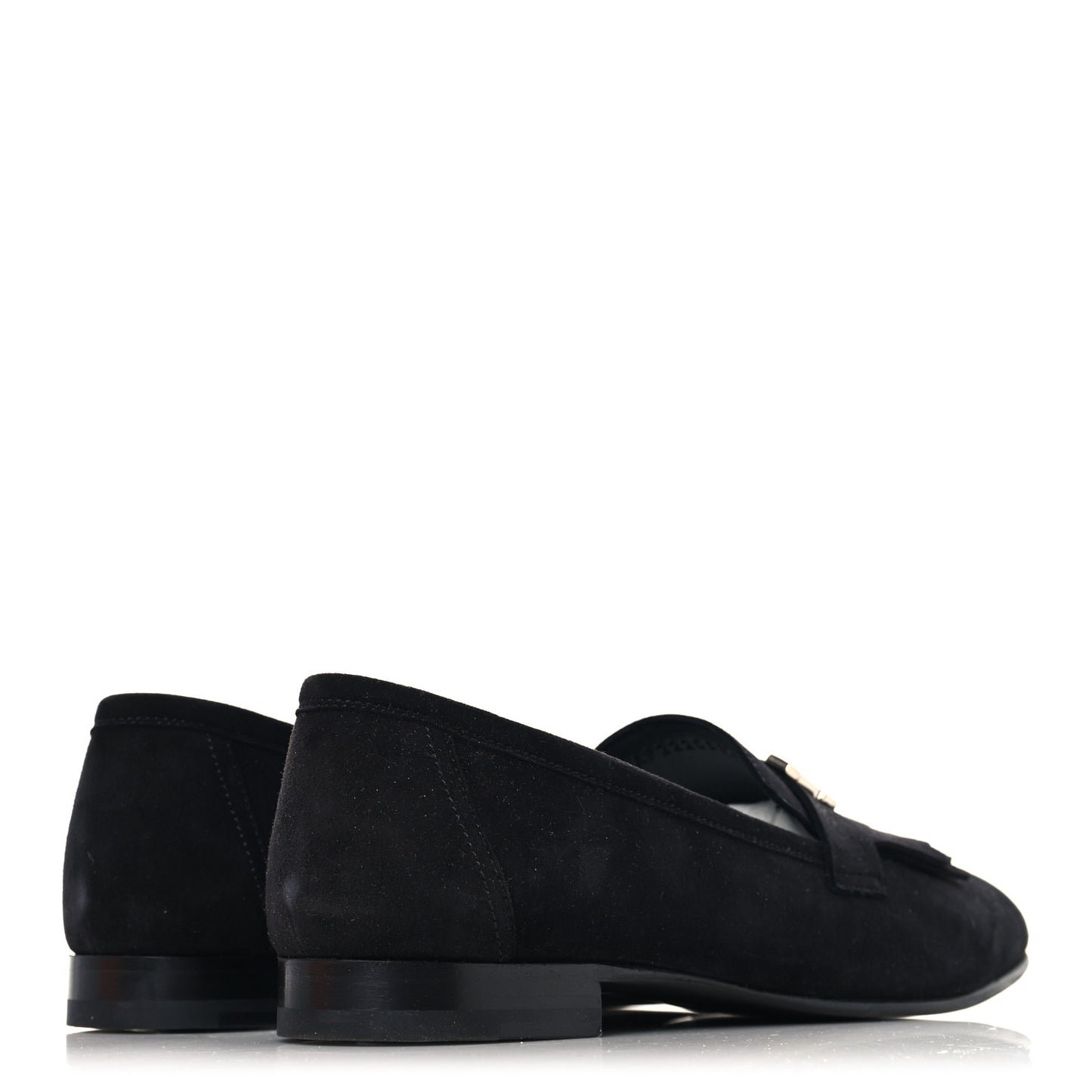 Suede Goatskin Womens Royal Loafers 41 Black