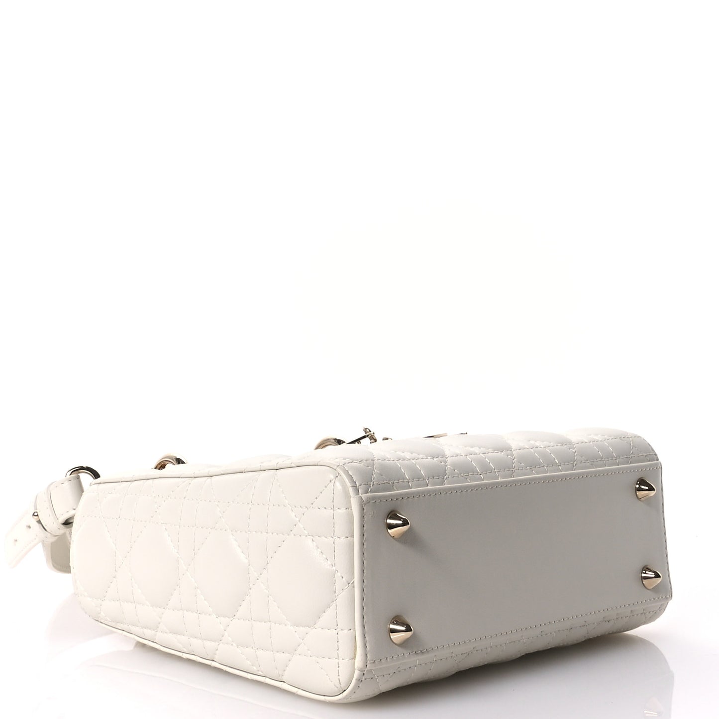 Lambskin Cannage Small My ABCDior Lady Dior White
