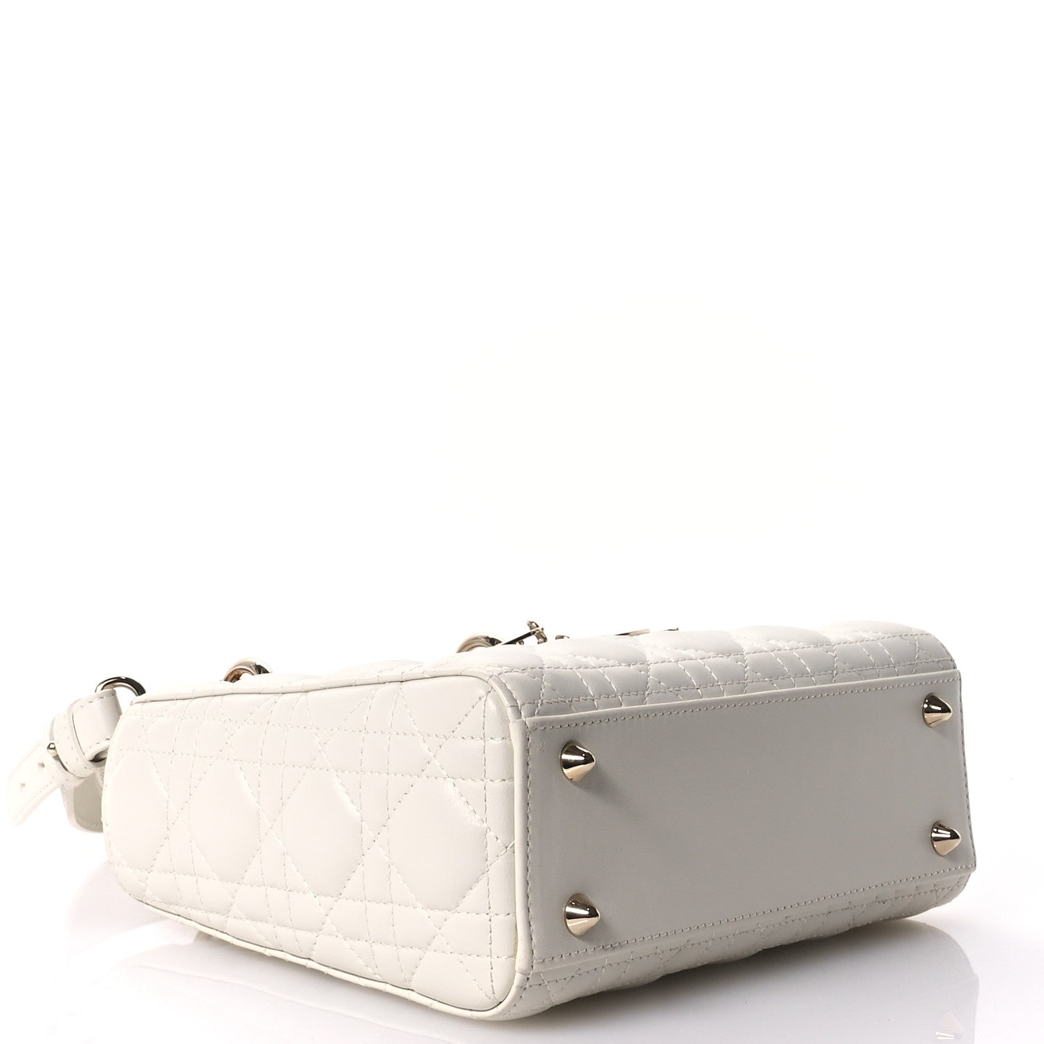 Christian Dior Lambskin Cannage Small My ABCDior Lady Dior White 4 of 11