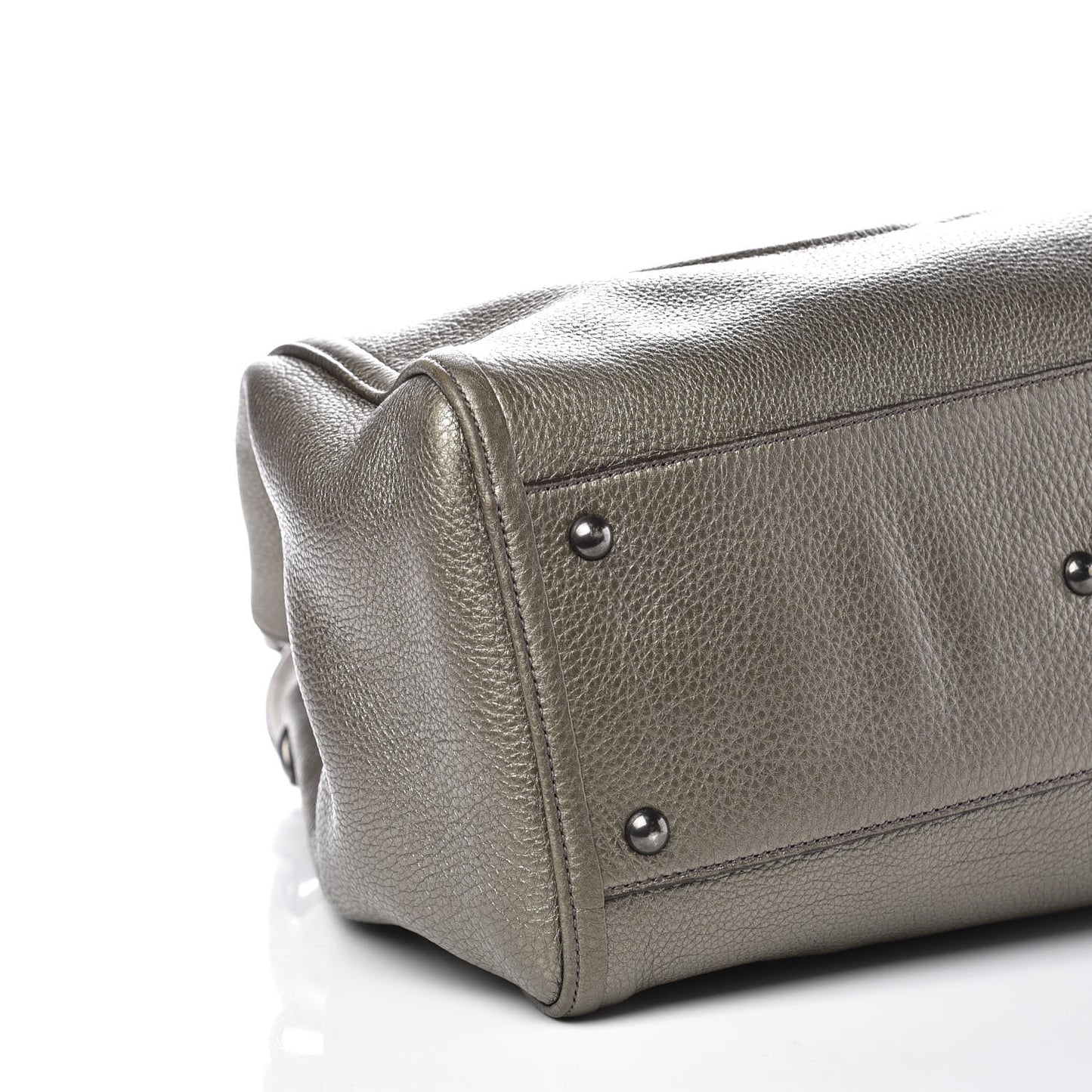 Metallic Pebbled Calfskin Medium Soho Shoulder Bag Sasso