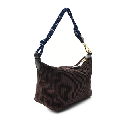 Miu Miu Corduroy Pouch Bag Ebony Baltic Blue 3 of 10