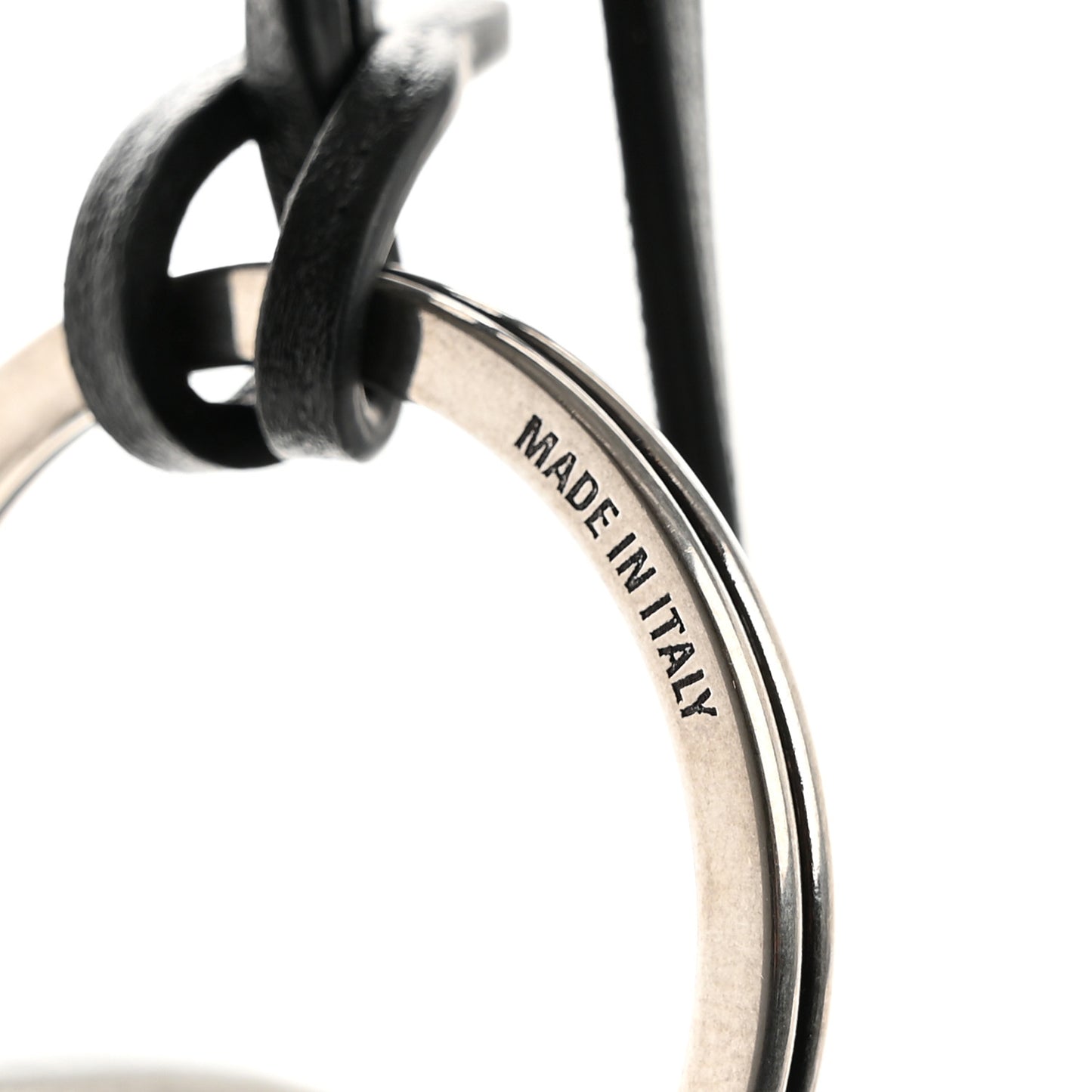 Agneau Brass TPU Le Cagole Charm Key Holder Black White