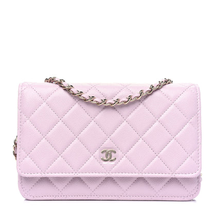 Chanel Caviar Quilted Wallet On Chain WOC Light Pink 1 of 5