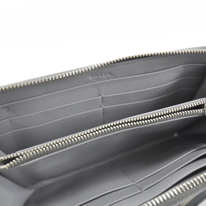 Prada Spazzolato Wallet Silver 6 of 9