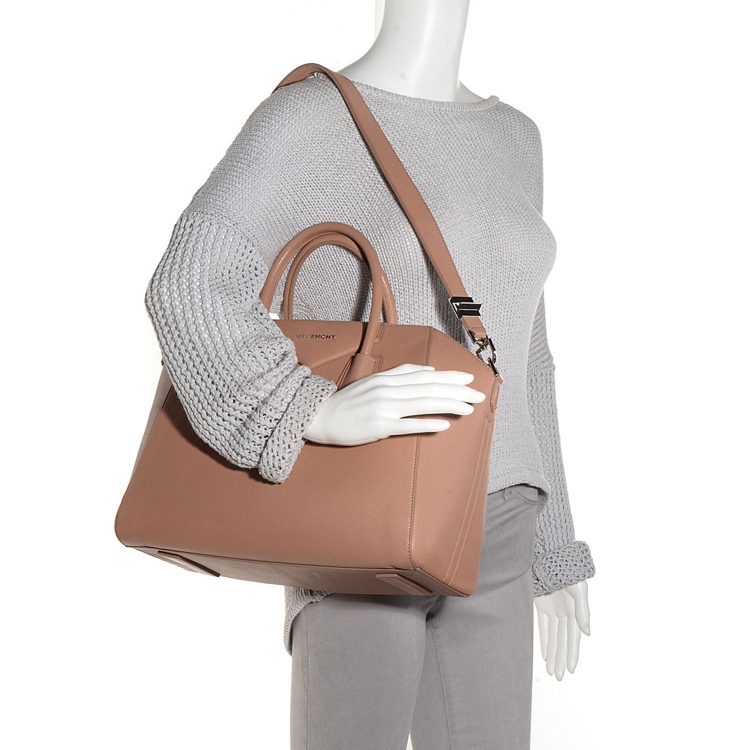 Givenchy Sugar Goatskin Medium Antigona Latte Brown 2 of 12