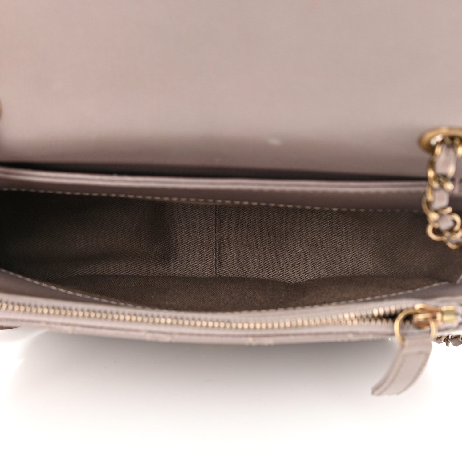 Chanel Shiny Calfskin Goatskin Quilted Small Coco Curve Messenger Flap Grey 5 of 15