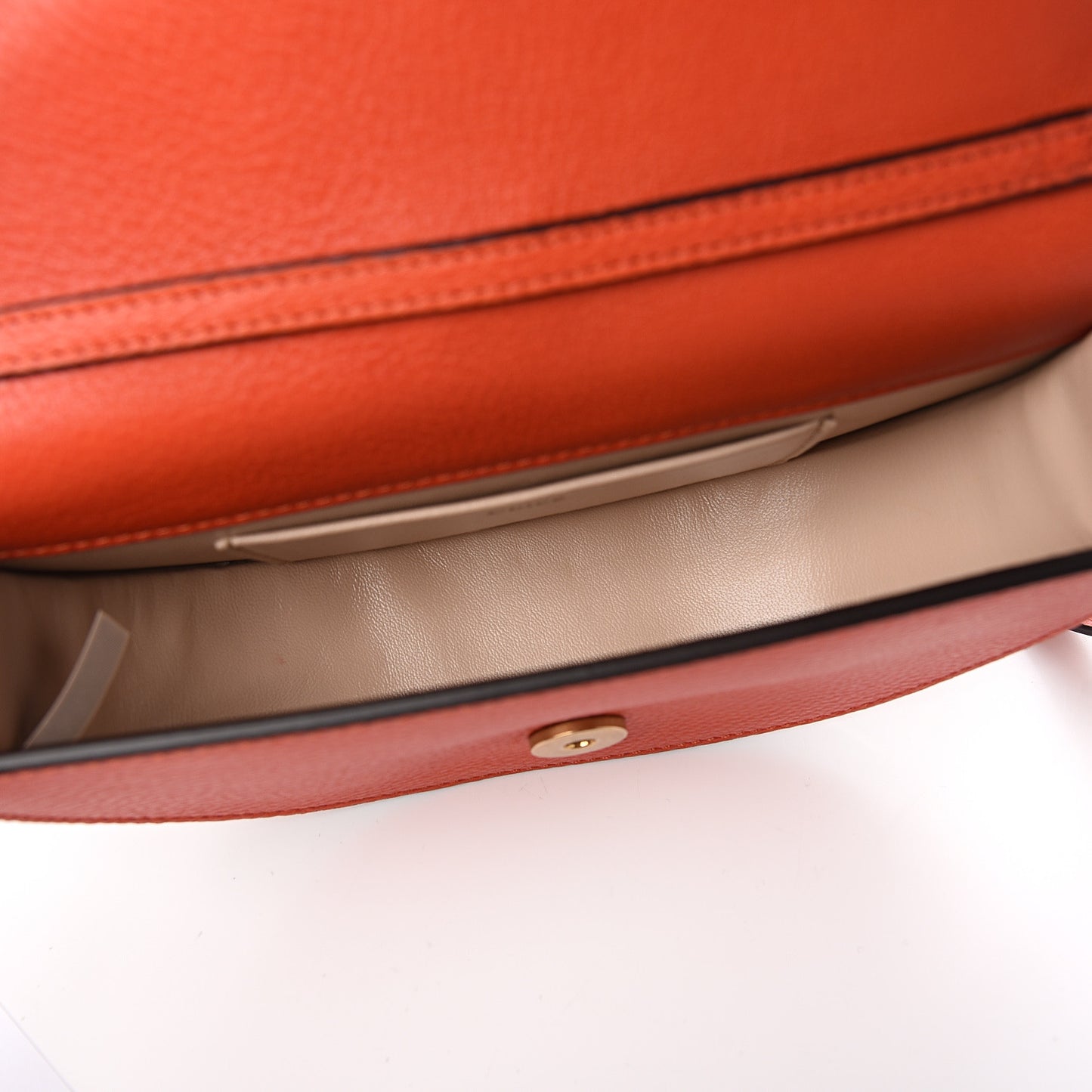Calfskin Small Nile Bracelet Minaudiere Bag Sepia Red