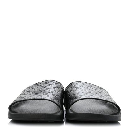 Gucci Microguccissima Slide Sandals 37 Black 2 of 8