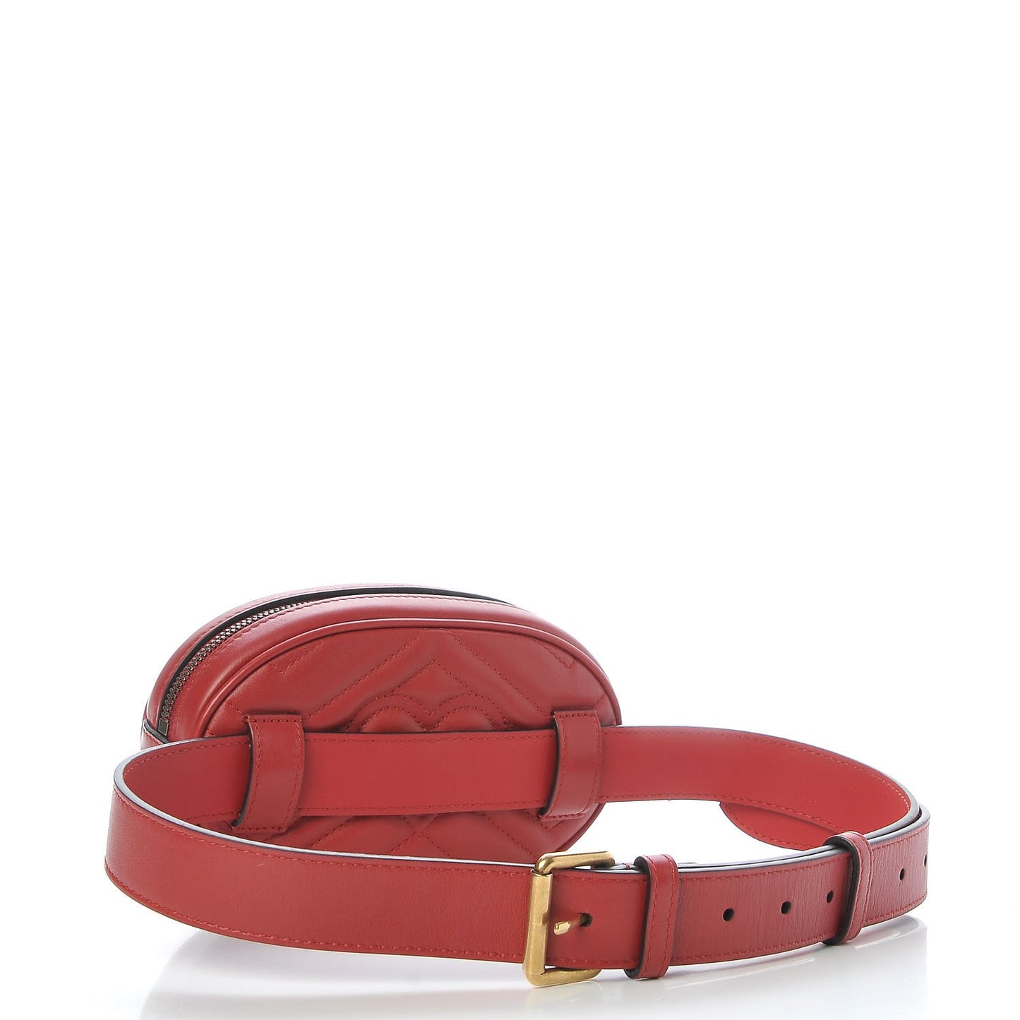 Calfskin Matelasse GG Marmont Belt Bag 85 34 Hibiscus Red