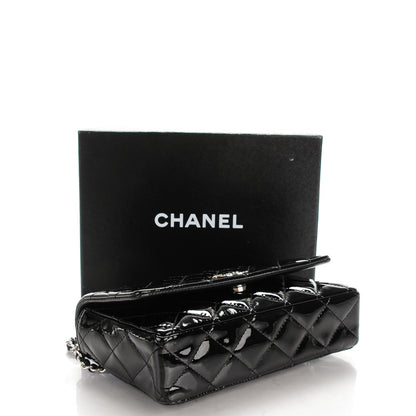 Chanel Patent Quilted Brilliant Wallet On Chain WOC Black 4 of 8