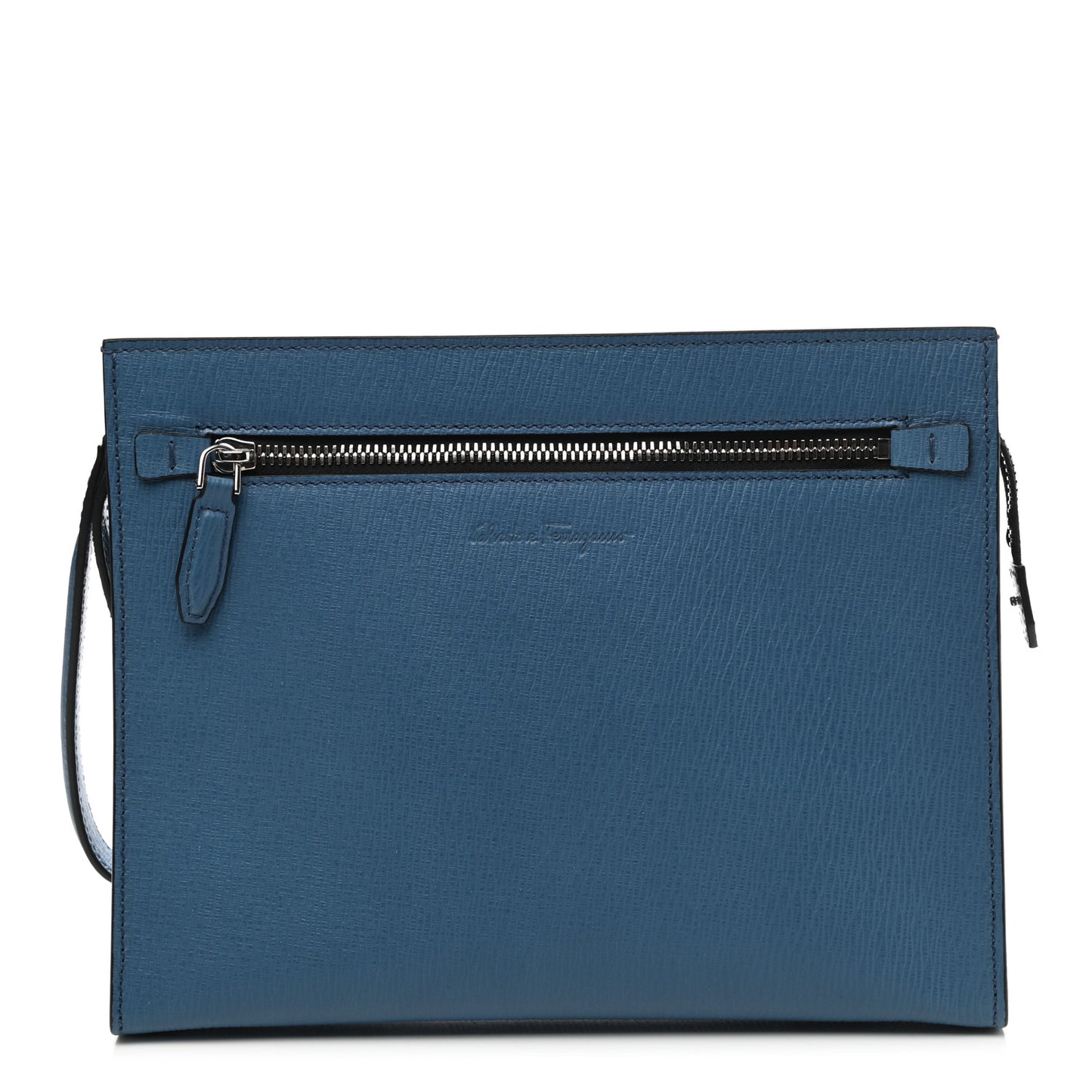 Calfskin Wristlet Clutch Blue