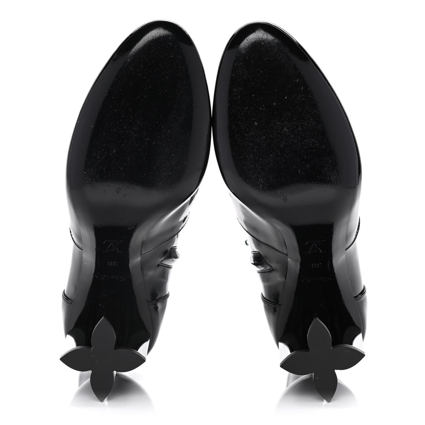 Patent Uniformes Silhouette Ankle Boots 38 Black