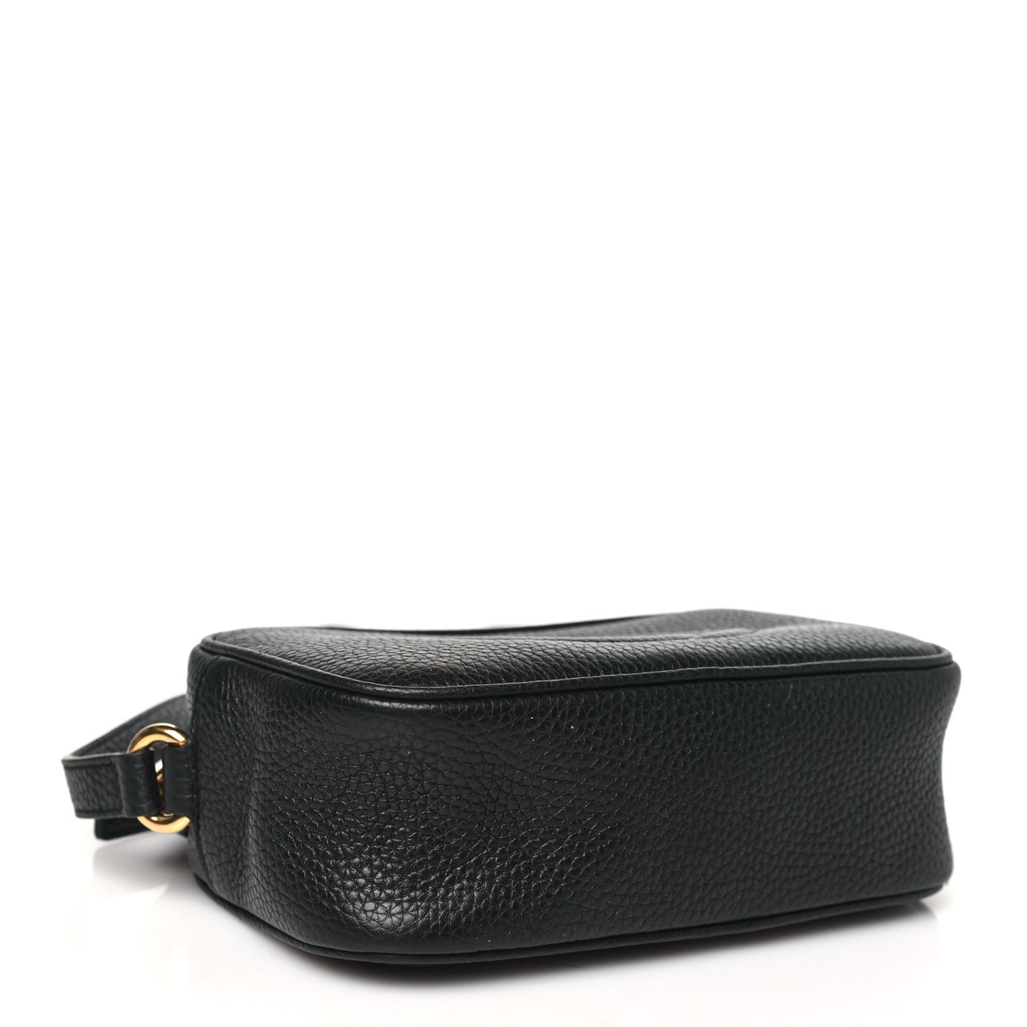 Pebbled Calfskin Mini Soho Disco Bag Black