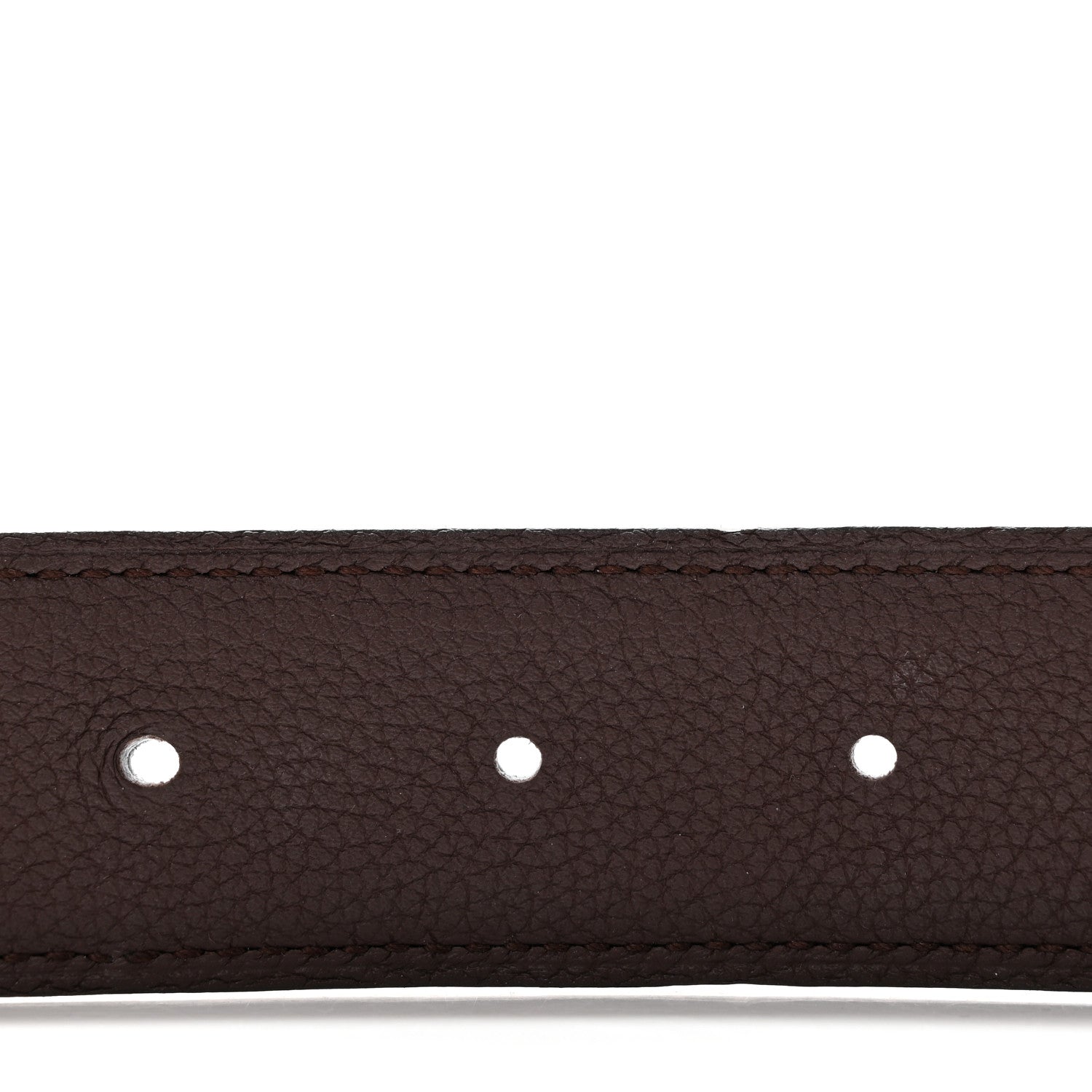 Hermes Box Togo 32mm Guilloche H Belt 80/32 Black Chocolate 3 of 8