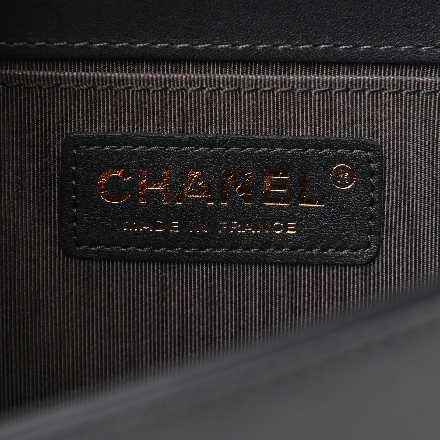 Calfskin Quilted Small Boy Flap Dark Grey