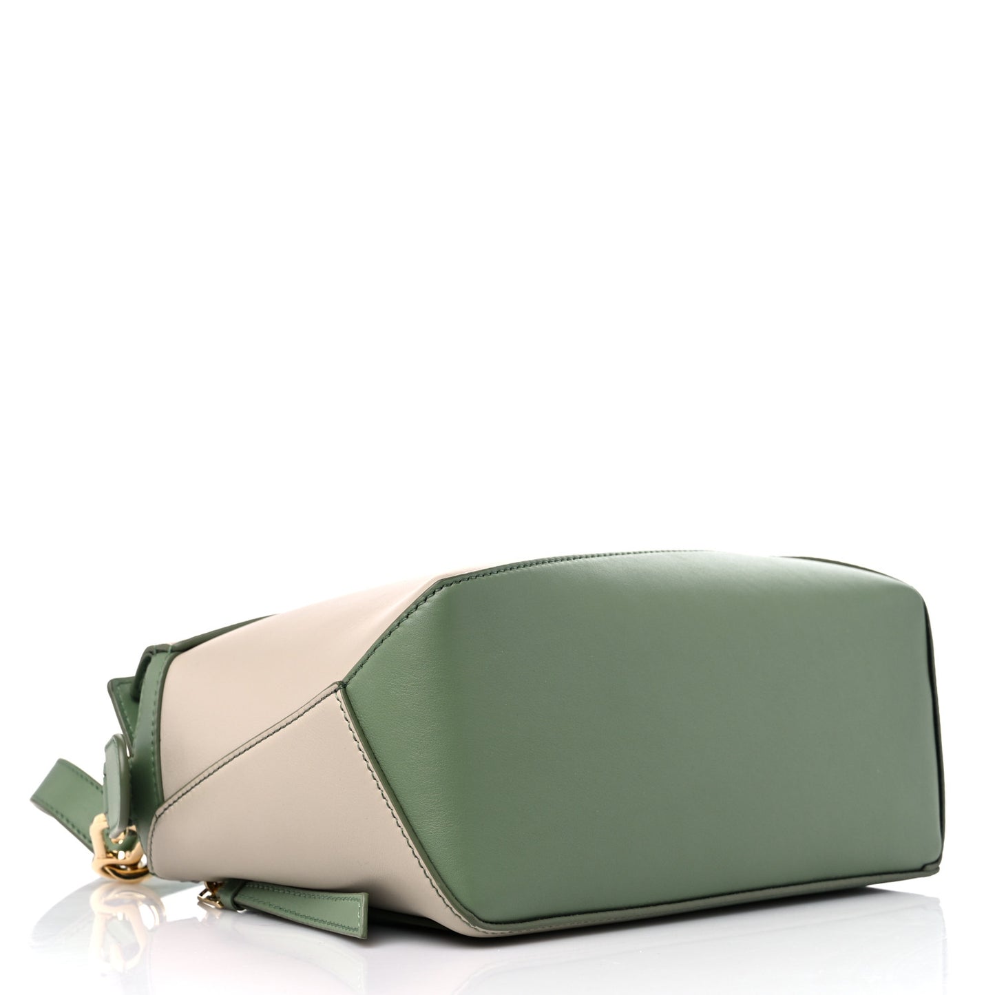 Calfskin Paula's Ibiza Degrade Small Puzzle Edge Bag Rosemary Light Oak