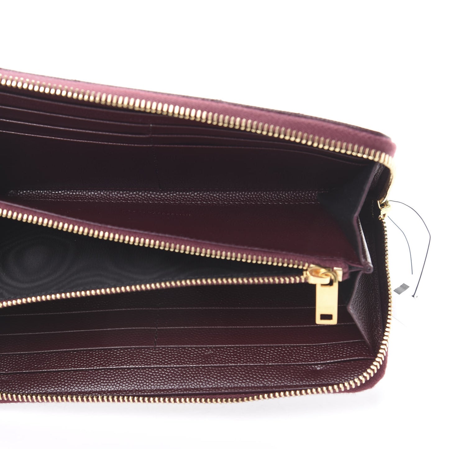 Grain De Poudre Matelasse Chevron Monogram Zip Around Wallet Rouge Legion