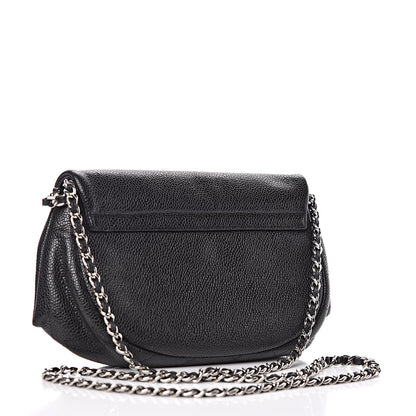 Chanel Caviar Half Moon Wallet On Chain WOC Black 3 of 11