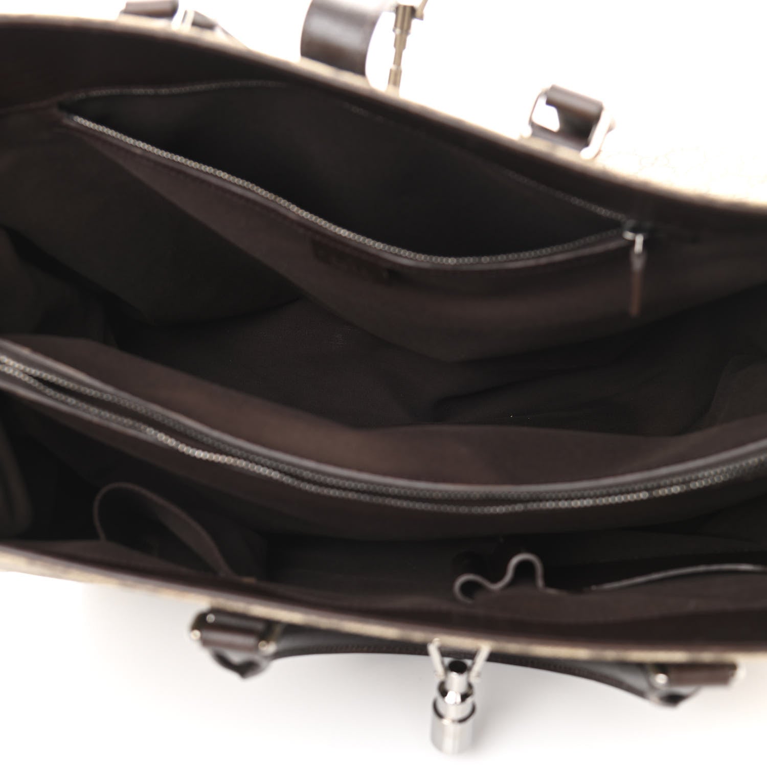 Gucci GG Plus Monogram Piston Lock Tote Dark Brown 5 of 14