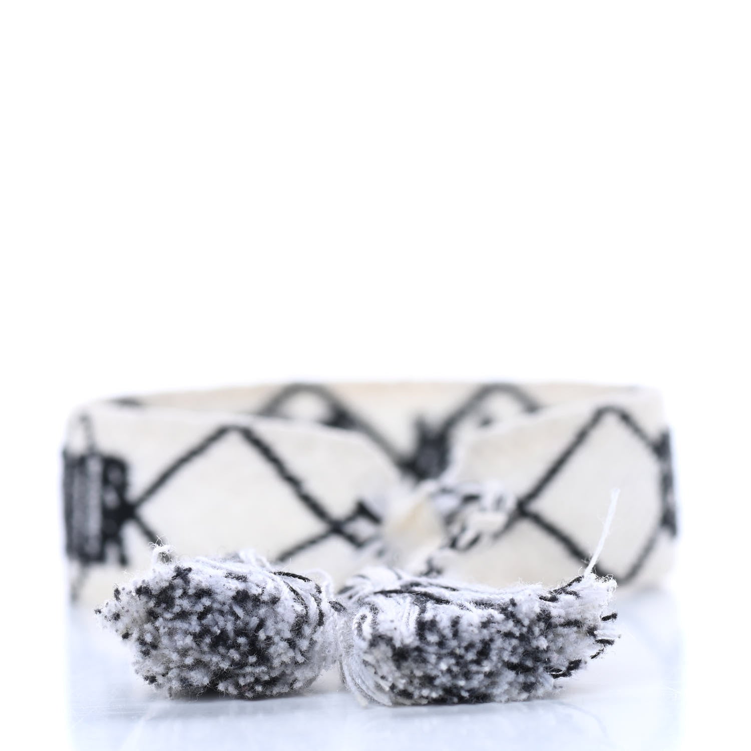 Christian Dior Woven Cotton J'Adior Friendship Bracelet White Black 3 of 5