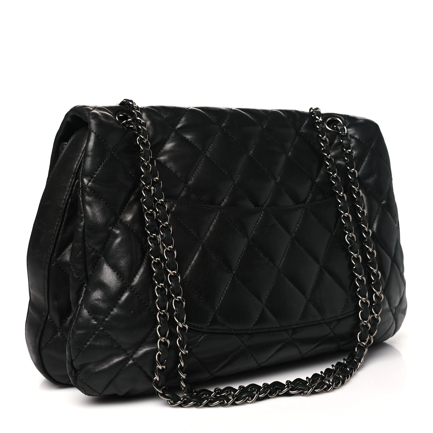 Chanel Lambskin Quilted Chanel 3 Maxi Flap Bag Black 3 of 10