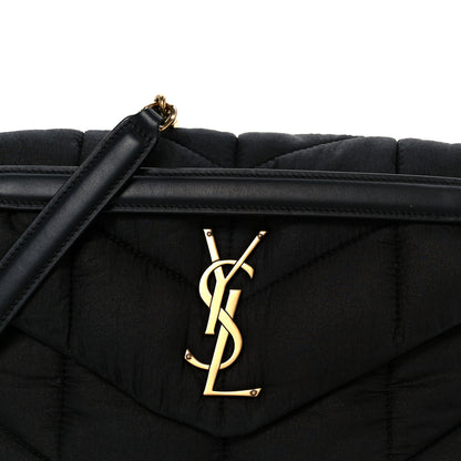 Saint Laurent Nylon Quilted Small Loulou Puffer Monogram Chain Satchel Black 8 of 10