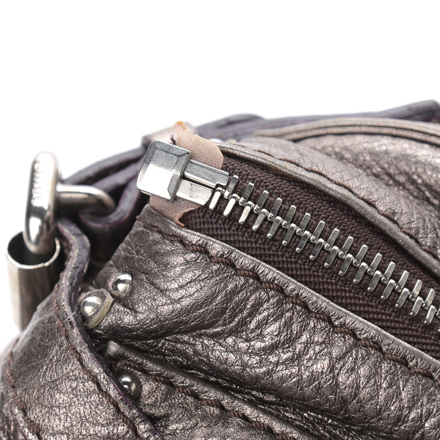Chloe Metallic Calfskin Medium Paddington Satchel Silver 12 of 13