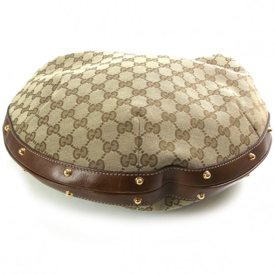 Monogram Large Studded Hobo