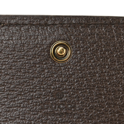 Gucci Monogram Jumbo GG Textured Dollar Calfskin Diana Card Case Wallet Camel Ebony New Acero 6 of 8