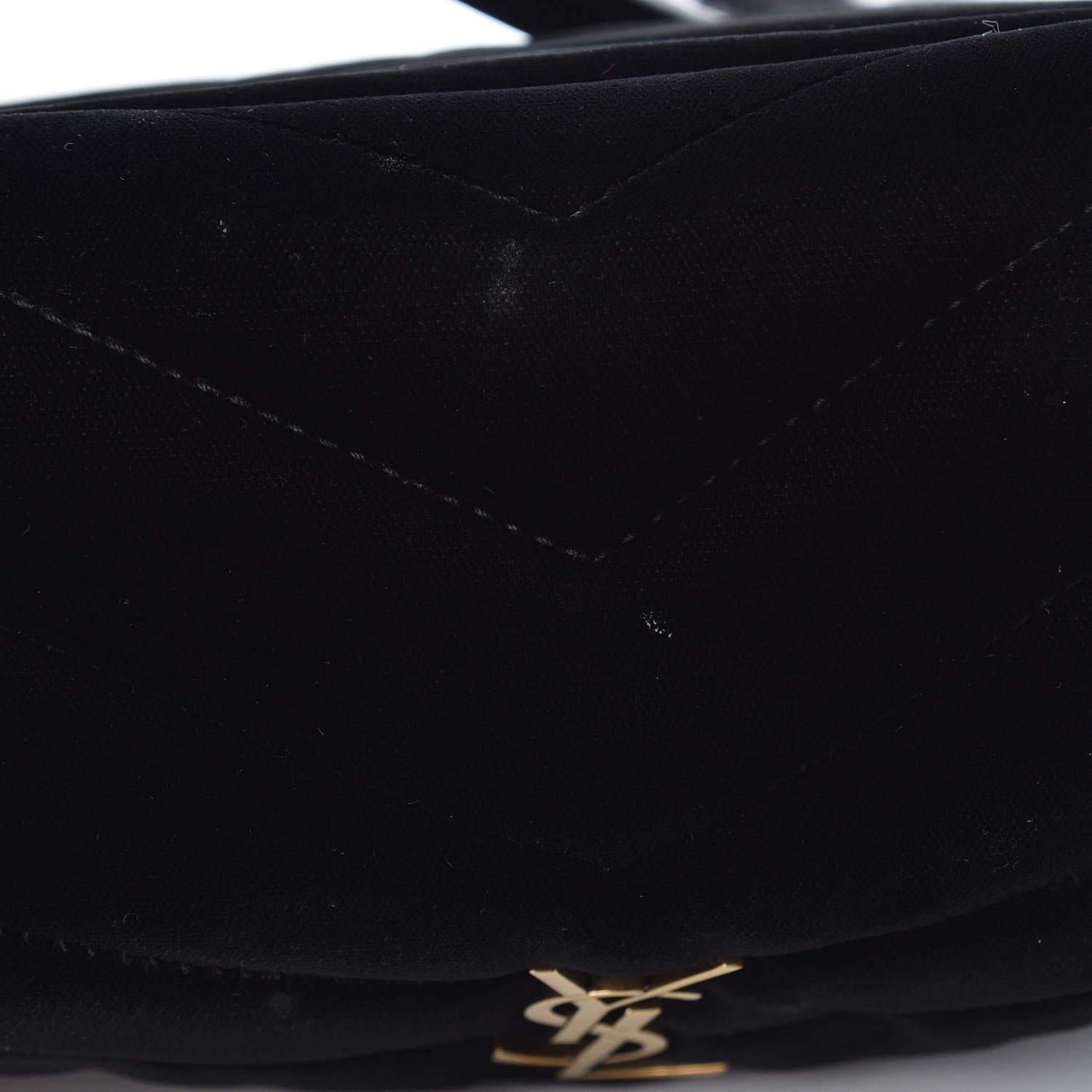 Saint Laurent Velvet Y Quilted Monogram Toy Loulou Chain Satchel French Black 16 of 16