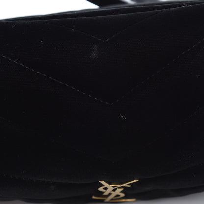 Saint Laurent Velvet Y Quilted Monogram Toy Loulou Chain Satchel French Black 16 of 16