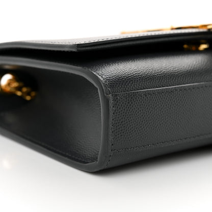 Saint Laurent Grain De Poudre Small Classic Monogram Kate Tassel Satchel Dark Smog 9 of 10