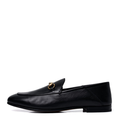 Gucci Lambskin Womens Brixton Horsebit Loafers 39.5 Black 1 of 6